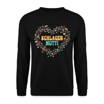 Schlagerparty Schlager Mutti - Unisex Pullover - Schwarz - Vorne - Alina (178cm) & Michal (187cm)