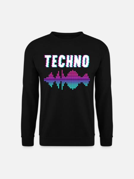 Techno Musik - Unisex Pullover - Schwarz