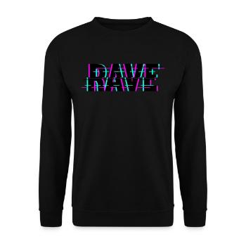 Techno Musik Rave - Unisex Pullover - Schwarz - Vorne - Alina (178cm) & Michal (187cm)