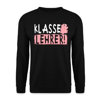 Lehrer Lehrerin Klassenlehrer Klasse Lehrer - Unisex Pullover - Schwarz - Vorne - Alina (178cm) & Michal (187cm)