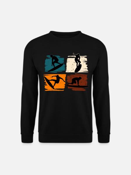 Wellenreiten Surfen Surfer - Unisex Pullover - Schwarz