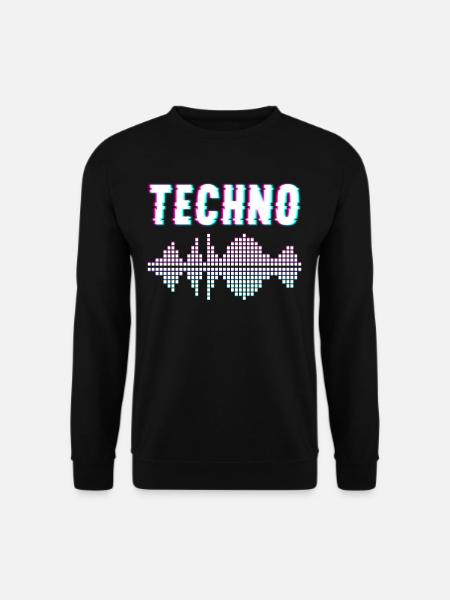 Techno Musik - Unisex Pullover - Schwarz