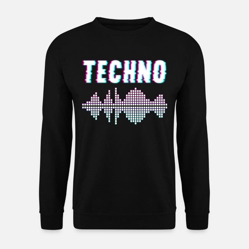 Techno Musik - Unisex Pullover - Schwarz