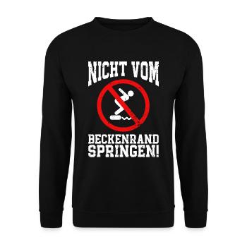 Rettungsschwimmer Bademeister Nicht Vom - Unisex Pullover - Schwarz - Vorne - Alina (178cm) & Michal (187cm)