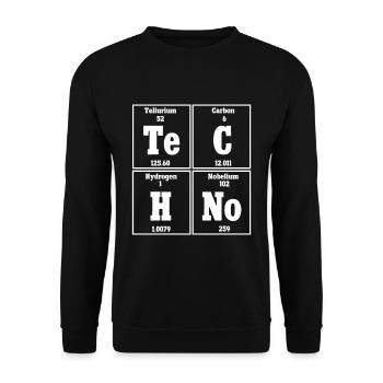 Techno Music Rave Techno Tableau périodique - Sweat-shirt Unisexe - noir - Devant - Alina (178cm) & Michal (187cm)