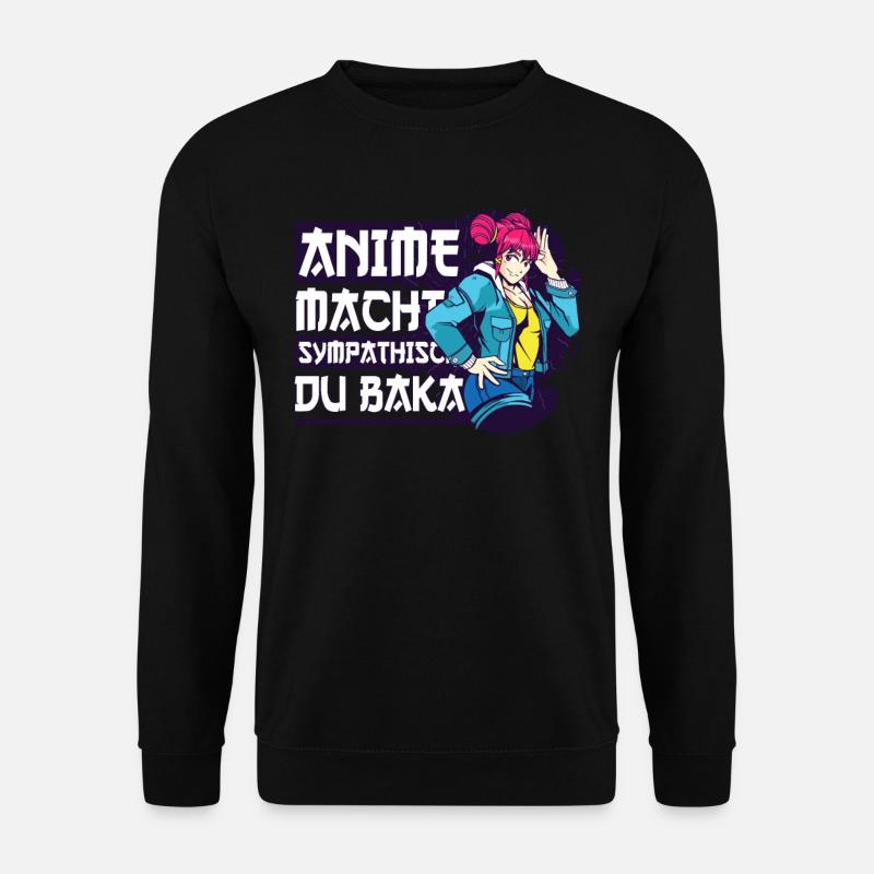 Anime Spruch Weeb Otaku - Unisex Pullover - Schwarz
