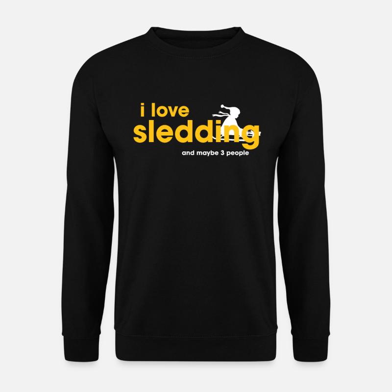 I Love Sledding - Unisex Sweatshirt - black