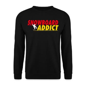 Snowboard Addict - Unisex Pullover - Schwarz - Vorne - Alina (178cm) & Michal (187cm)