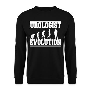 UROLOGIST EVOLUTION Tea - Unisex Sweatshirt - black - Front - Alina (178cm) & Michal (187cm)