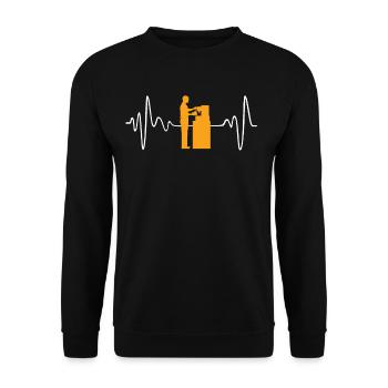 Barista - Unisex Sweatshirt - black - Front - Alina (178cm) & Michal (187cm)