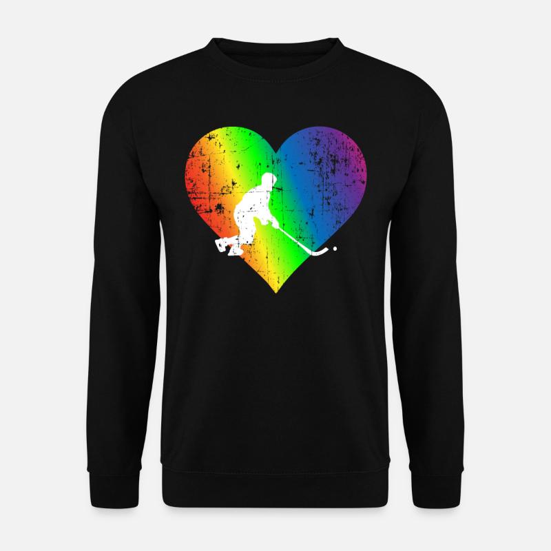 Palakowaty Pride Rainbow Heart - Unisex Pullover - Schwarz