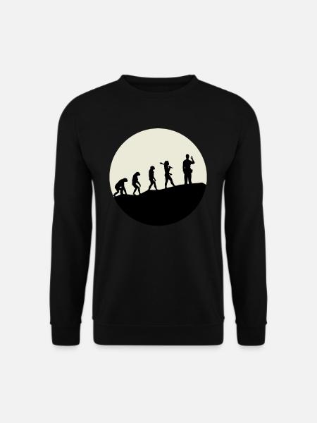 Laborer's Evolution Moon - Unisex Sweatshirt - black