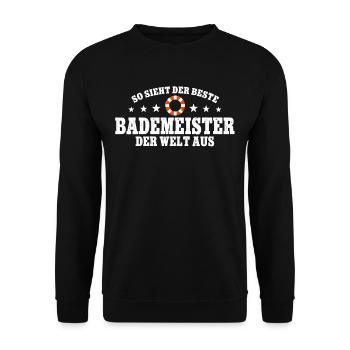Rettungsschwimmer Bademeister - Unisex Pullover - Schwarz - Vorne - Alina (178cm) & Michal (187cm)