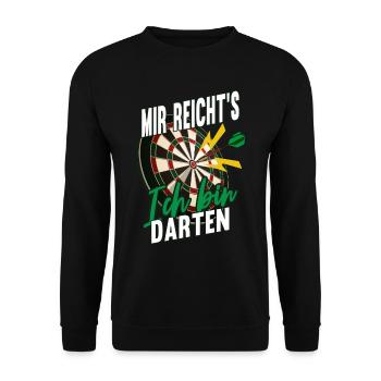 Darts Dartspieler - Unisex Pullover - Schwarz - Vorne - Alina (178cm) & Michal (187cm)