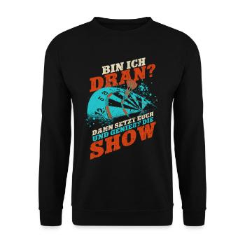 Joueurs de fléchettes - Sweat-shirt Unisexe - noir - Devant - Alina (178cm) & Michal (187cm)