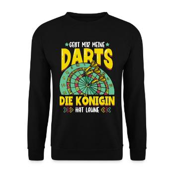 Darts Dartspieler - Unisex Pullover - Schwarz - Vorne - Alina (178cm) & Michal (187cm)