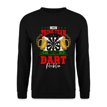 Darts Dartspieler - Unisex Pullover - Schwarz - Vorne - Alina (178cm) & Michal (187cm)