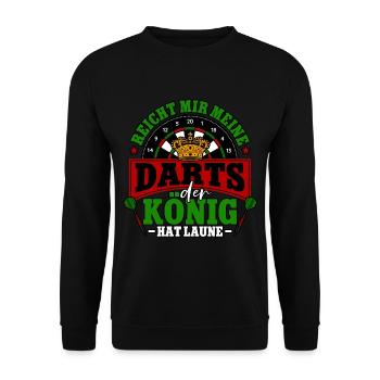 Reicht mir meine Darts Dartspieler - Unisex Pullover - Schwarz - Vorne - Alina (178cm) & Michal (187cm)