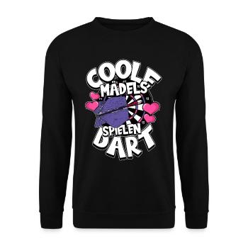 Darts Dartspieler - Unisex Pullover - Schwarz - Vorne - Alina (178cm) & Michal (187cm)