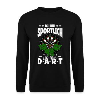 Darts Dartspieler - Unisex Pullover - Schwarz - Vorne - Alina (178cm) & Michal (187cm)