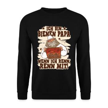Abeilles Papa Apiculteur Apiculteur - Sweat-shirt Unisexe - noir - Devant - Alina (178cm) & Michal (187cm)