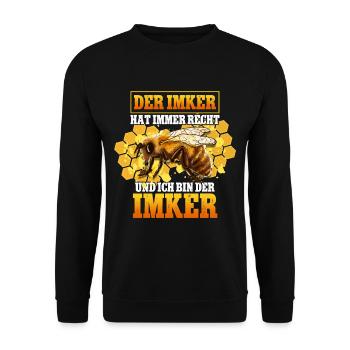 Beekeeper Beekeeper - Unisex Sweatshirt - black - Front - Alina (178cm) & Michal (187cm)