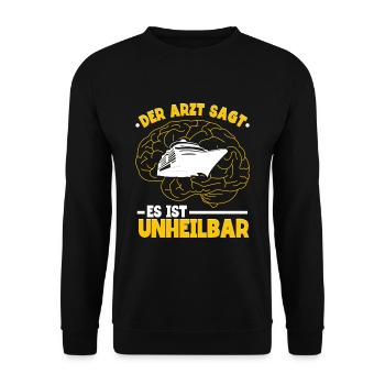 Kreuzfahrt - Unisex Pullover - Schwarz - Vorne - Alina (178cm) & Michal (187cm)