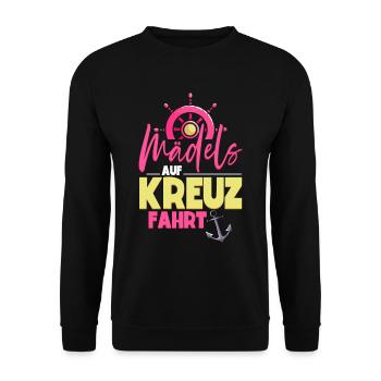Mädchen Frauen Kreuzfahrt - Unisex Pullover - Schwarz - Vorne - Alina (178cm) & Michal (187cm)