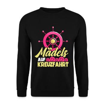 Mädchen Frauen Kreuzfahrt - Unisex Pullover - Schwarz - Vorne - Alina (178cm) & Michal (187cm)