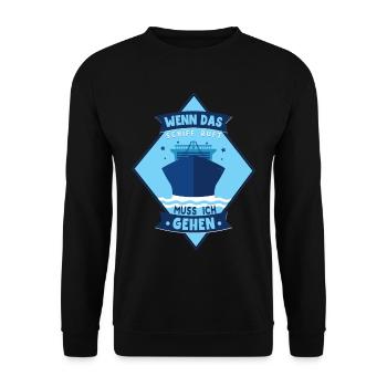 Kreuzfahrt - Unisex Pullover - Schwarz - Vorne - Alina (178cm) & Michal (187cm)