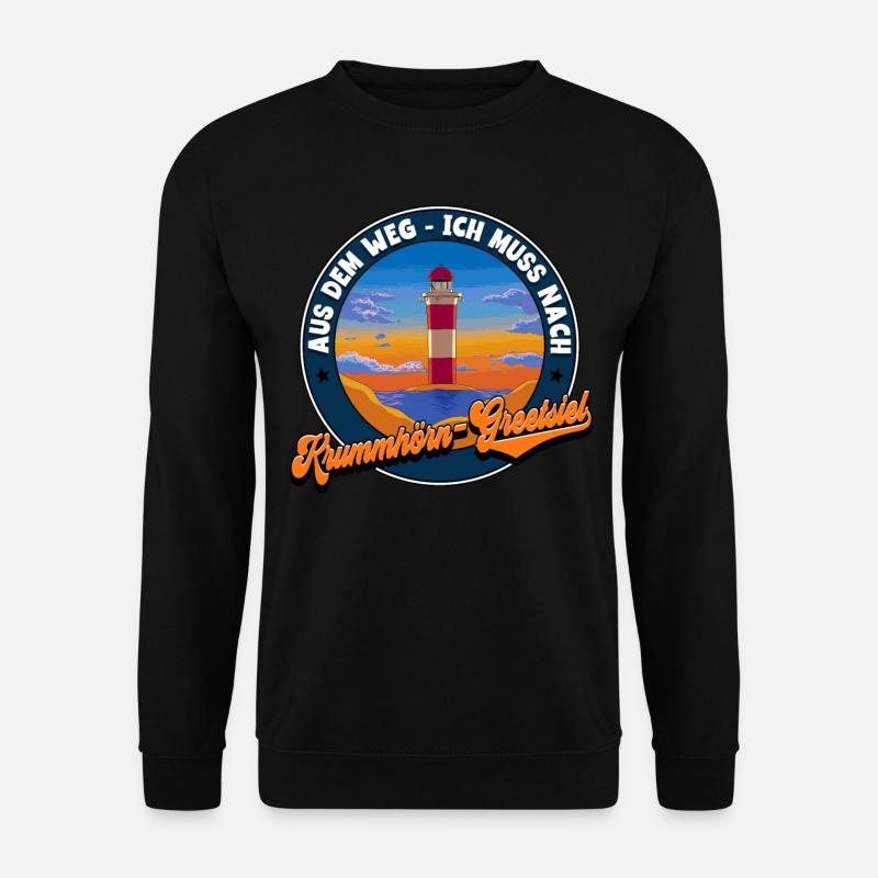 Krummhörn-Greetsiel - Unisex Pullover - Schwarz