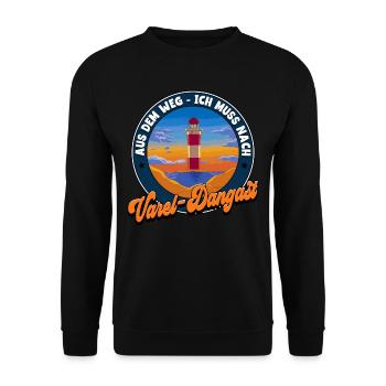 Varel-Dangast - Unisex Pullover - Schwarz - Vorne - Alina (178cm) & Michal (187cm)