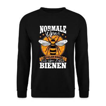 Rentner Opa Bienenzüchter Imker - Unisex Pullover - Schwarz - Vorne - Alina (178cm) & Michal (187cm)