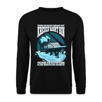 Kreuzfahrt - Unisex Pullover - Schwarz - Vorne - Alina (178cm) & Michal (187cm)