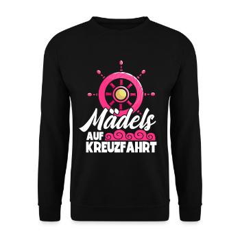 Mädchen Frauen Kreuzfahrt - Unisex Pullover - Schwarz - Vorne - Alina (178cm) & Michal (187cm)