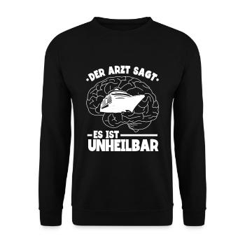 Kreuzfahrt - Unisex Pullover - Schwarz - Vorne - Alina (178cm) & Michal (187cm)