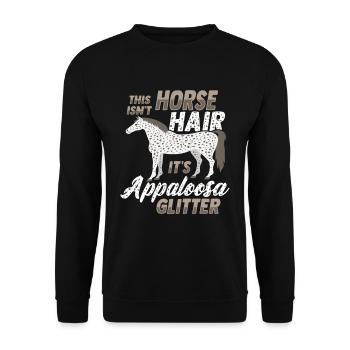 Cheval Appaloosa - Sweat-shirt Unisexe - noir - Devant - Alina (178cm) & Michal (187cm)