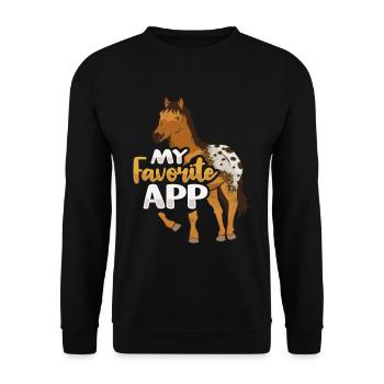 Cheval Appaloosa - Sweat-shirt Unisexe - noir - Devant - Alina (178cm) & Michal (187cm)