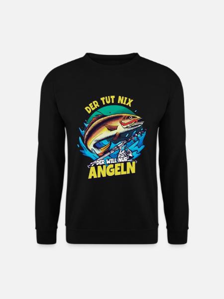 Angeln Angler - Unisex Pullover - Schwarz