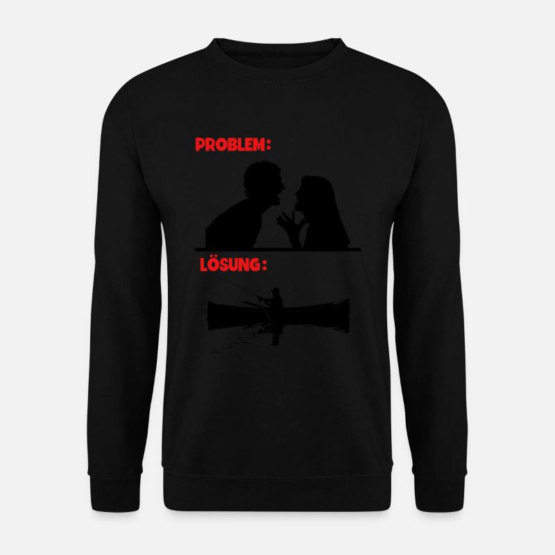 Angeln Angler - Unisex Pullover - Schwarz