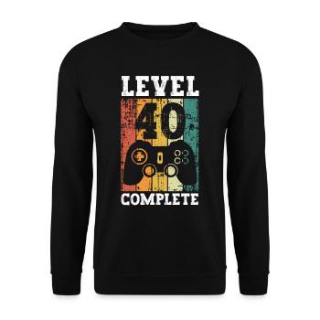 Il y a 40 ans, j’étais le 40 le plus rapide. - Sweat-shirt Unisexe - noir - Devant - Alina (178cm) & Michal (187cm)