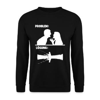 Angeln Angler - Unisex Pullover - Schwarz - Vorne - Alina (178cm) & Michal (187cm)