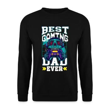 Jeu de hasard Gamer Papa - Sweat-shirt Unisexe - noir - Devant - Alina (178cm) & Michal (187cm)