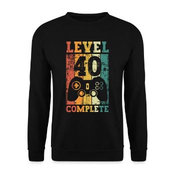 Il y a 40 ans, j’étais le 40 le plus rapide. - Sweat-shirt Unisexe - noir - Devant - Alina (178cm) & Michal (187cm)