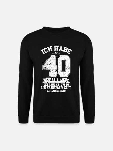 Vor 40 Jahren war ich mal der schnellste 40. - Unisex Pullover - Schwarz