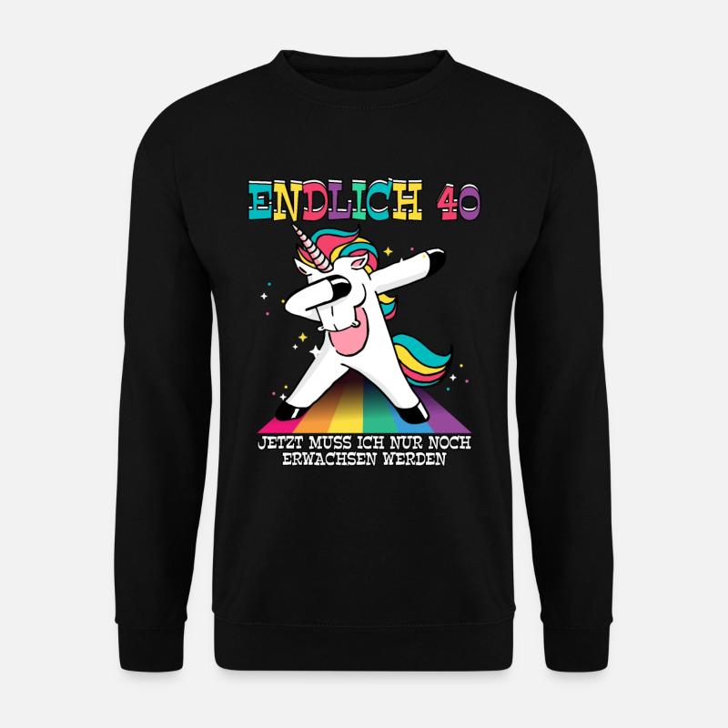 Vor 40 Jahren war ich mal der schnellste 40. - Unisex Pullover - Schwarz