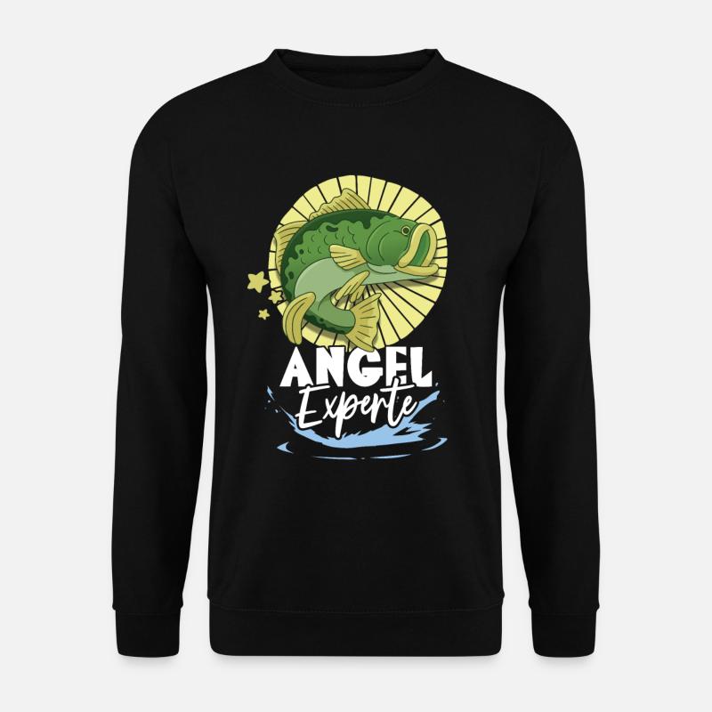 Angeln Angler - Unisex Pullover - Schwarz
