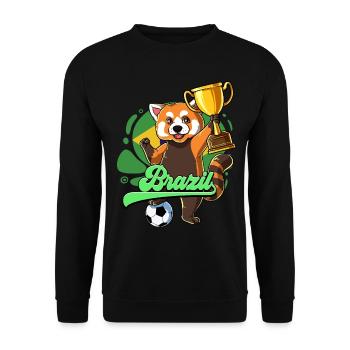 Brazil Football - Unisex Sweatshirt - black - Front - Alina (178cm) & Michal (187cm)