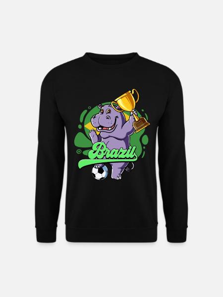 Brasilien Fußball - Unisex Pullover - Schwarz