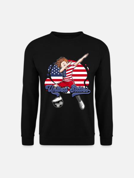 Usa Fußball - Unisex Pullover - Schwarz